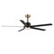 Maxim Lighting Daisy 60'' 5-Blade Fan w LED Light Kit, Black/Gold 88826BKGLD - alternate 1